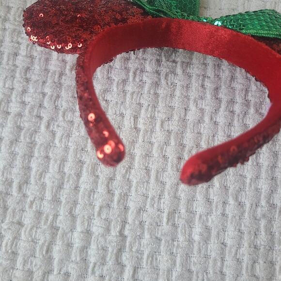 Disney Parks Christmas red sequin Minnie Mouse Ears One Size Fits Most main image 4